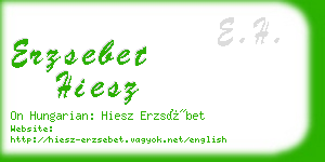 erzsebet hiesz business card